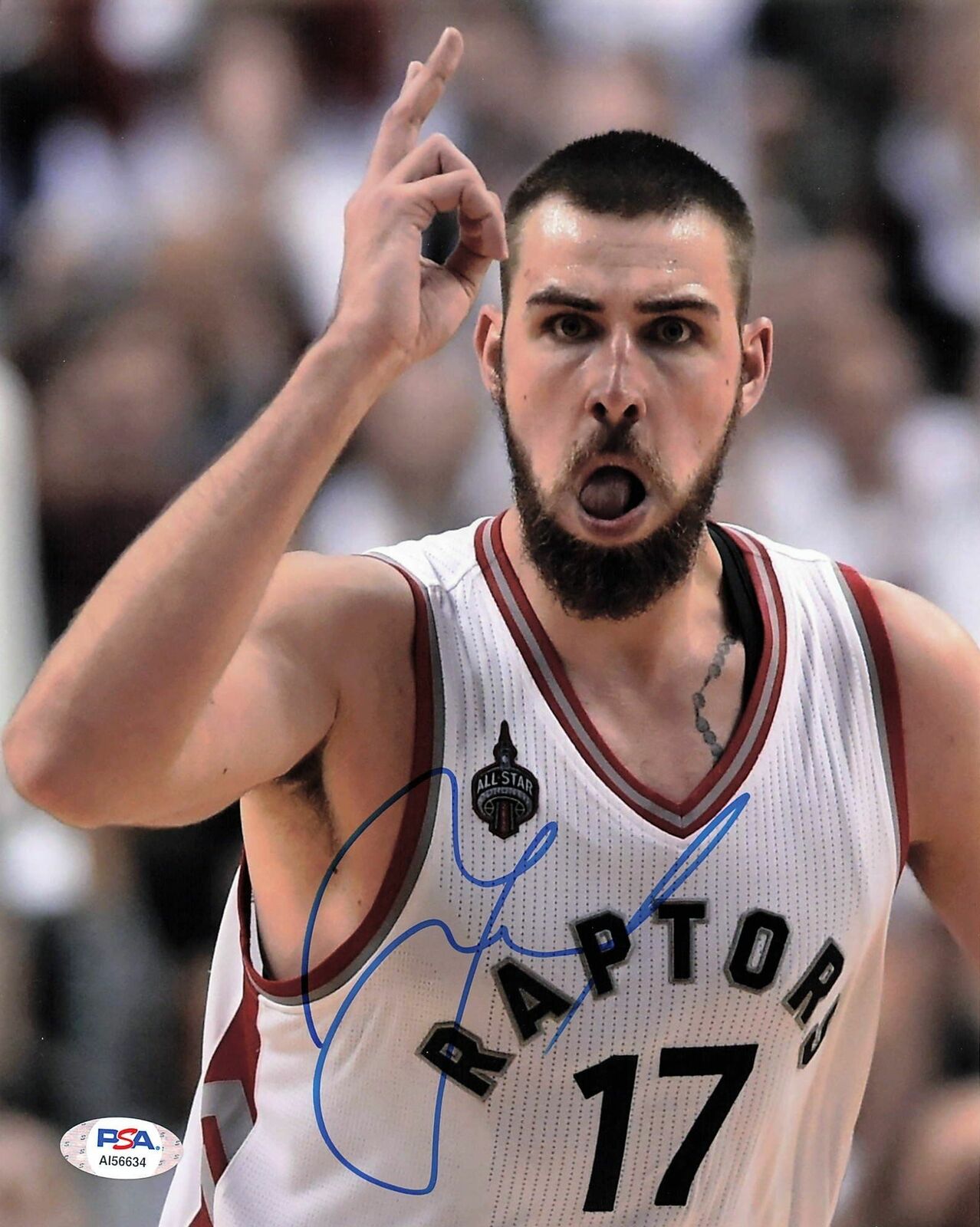 Jonas Valanciunas signed 8x10 Photo Poster painting PSA/DNA Toronto Raptors Autographed