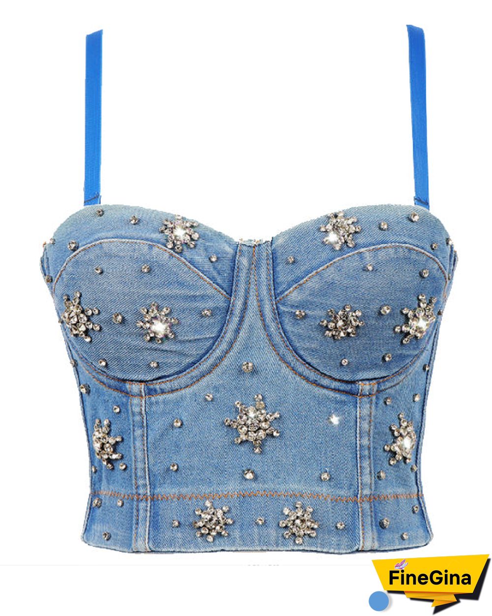 Sexy Denim Outer Corset