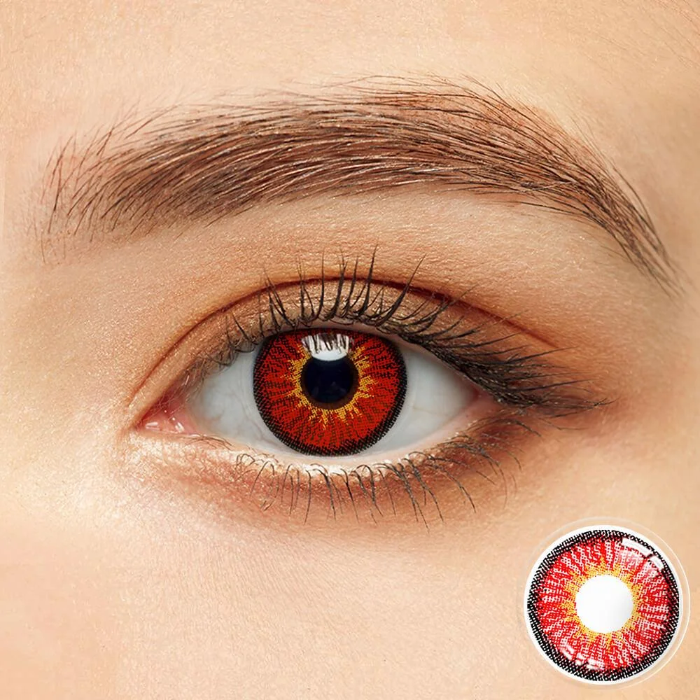 Neon Red Contact Lenses