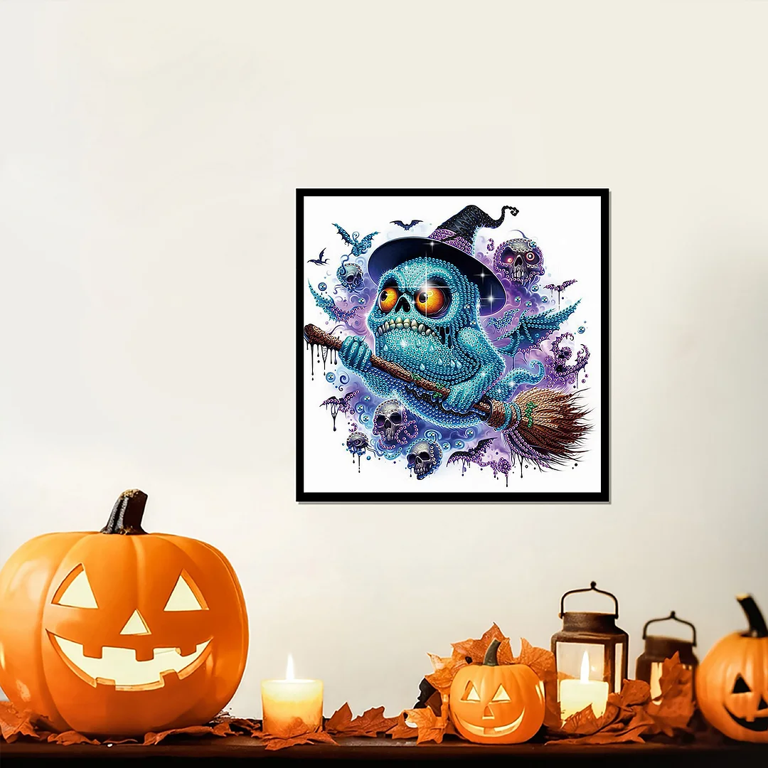 Diamond Painting - Partial Special Shaped Drill - Halloween Monster(Canvas|30*30cm)