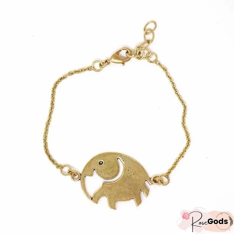 Elephant Brass Bracelet