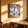 White Dressed Beauty Partial Drill Diamond Painting Kit 30x30cm