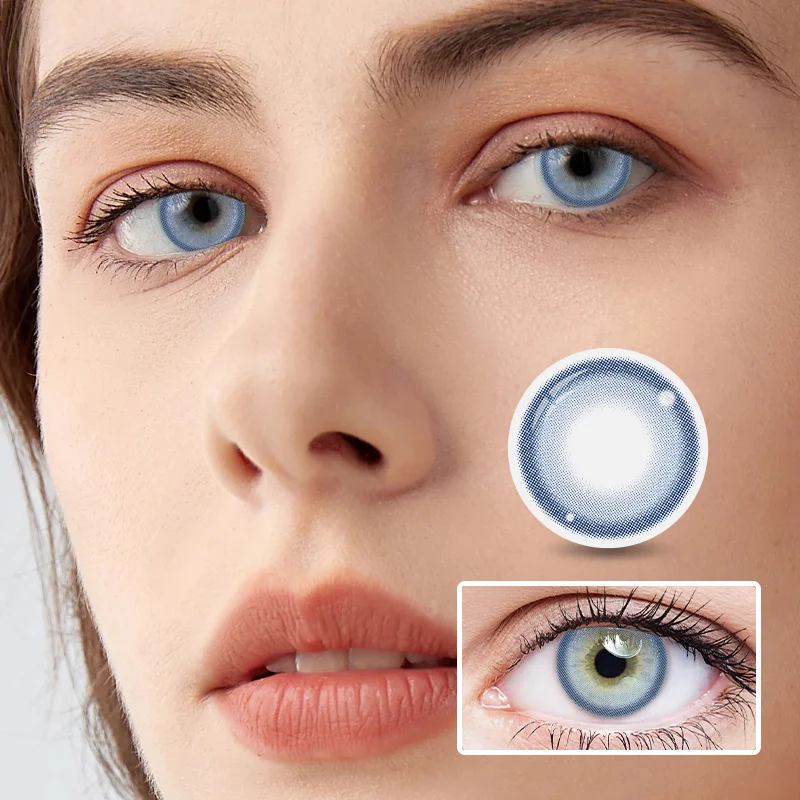 NEBULALENS Water Drop Halo Half Yearly Prescription Colored Contacts NEBULALENS
