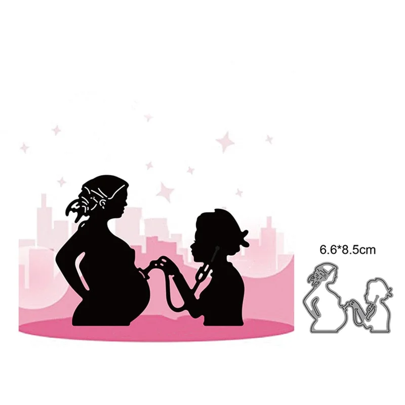 Heart Rains Umbrella Girl Metal Cutting Dies Cut Die Mold Decoration Scrapbook Paper Craft Knife Mould Blade Punch Stencils Dies