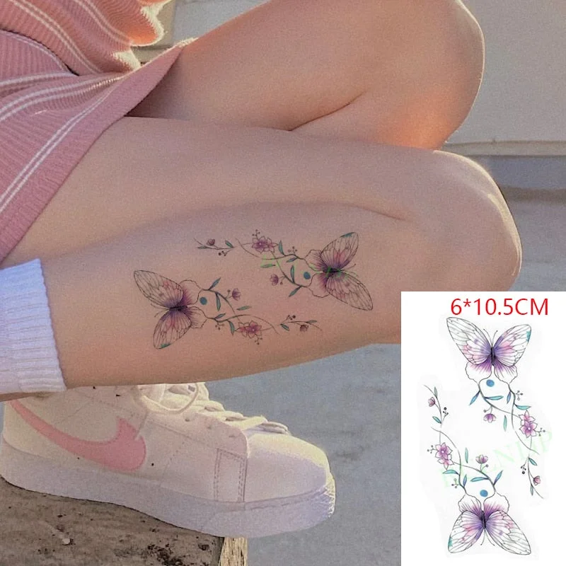 Waterproof Temporary Tattoo Stickers Beautiful Flower Rose fake Tatto Flash Tatoo Tatouage Hand Back Foot Arm for Girl Women Men