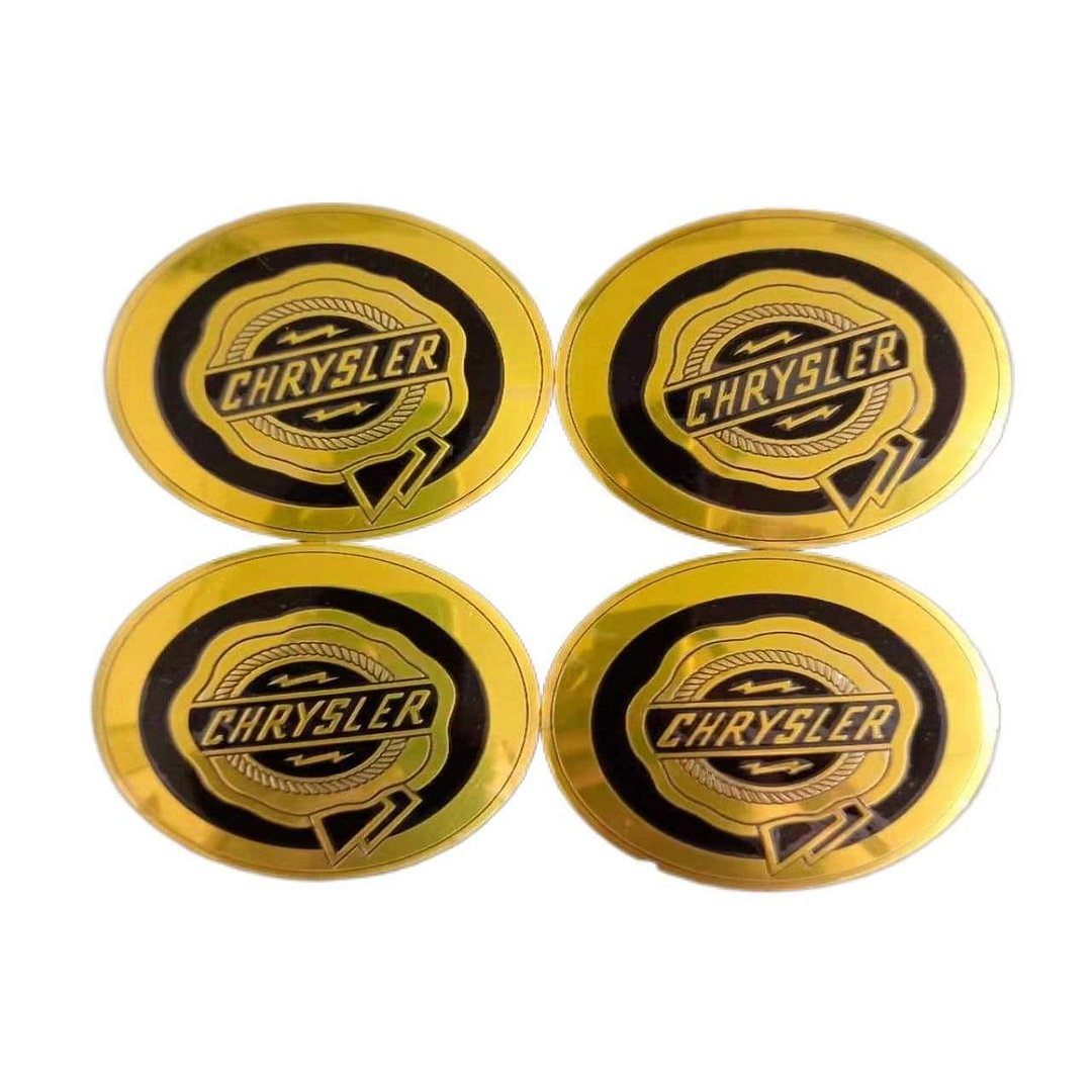 4pcs 56mm chrysler Car Wheel Center Hub Cap Badge Emblem Decal Stickers voiturehub dxncar