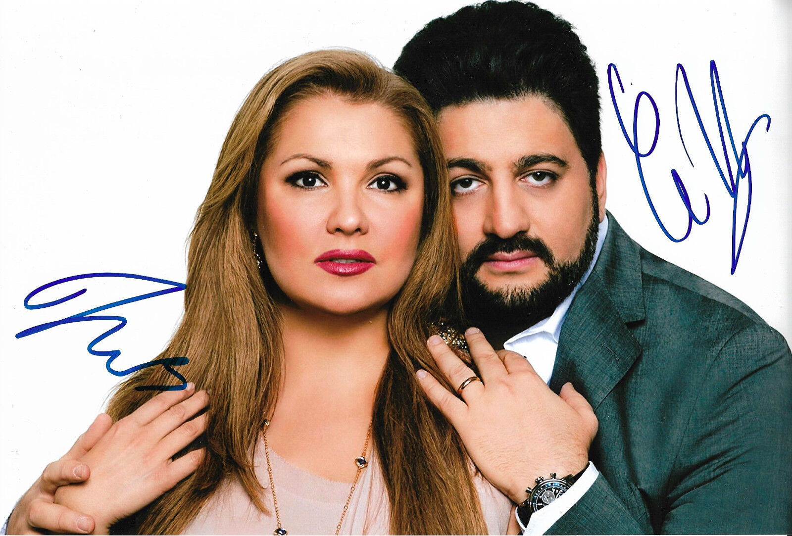 Anna Netrebko & Yusif Eyvazov Opera signed 8x12 inch Photo Poster painting autographs