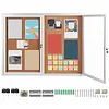 [US Local Warehouse] Enclosed Bulletin Board with Locking Door Outdoor Bulletin Board Aluminum Frame Wall Display Case Weatherproof for  Office Commercial Hospital Etc