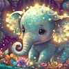 Diamond Painting-5D Full Round Drill Elephant
