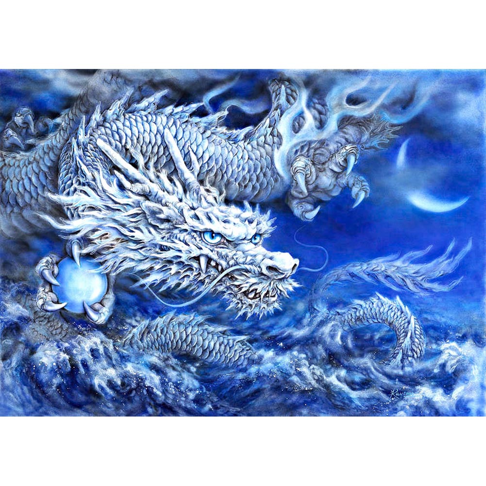 

Ice Dragon - Round Drill Diamond Painting - 40*30CM, 501 Original