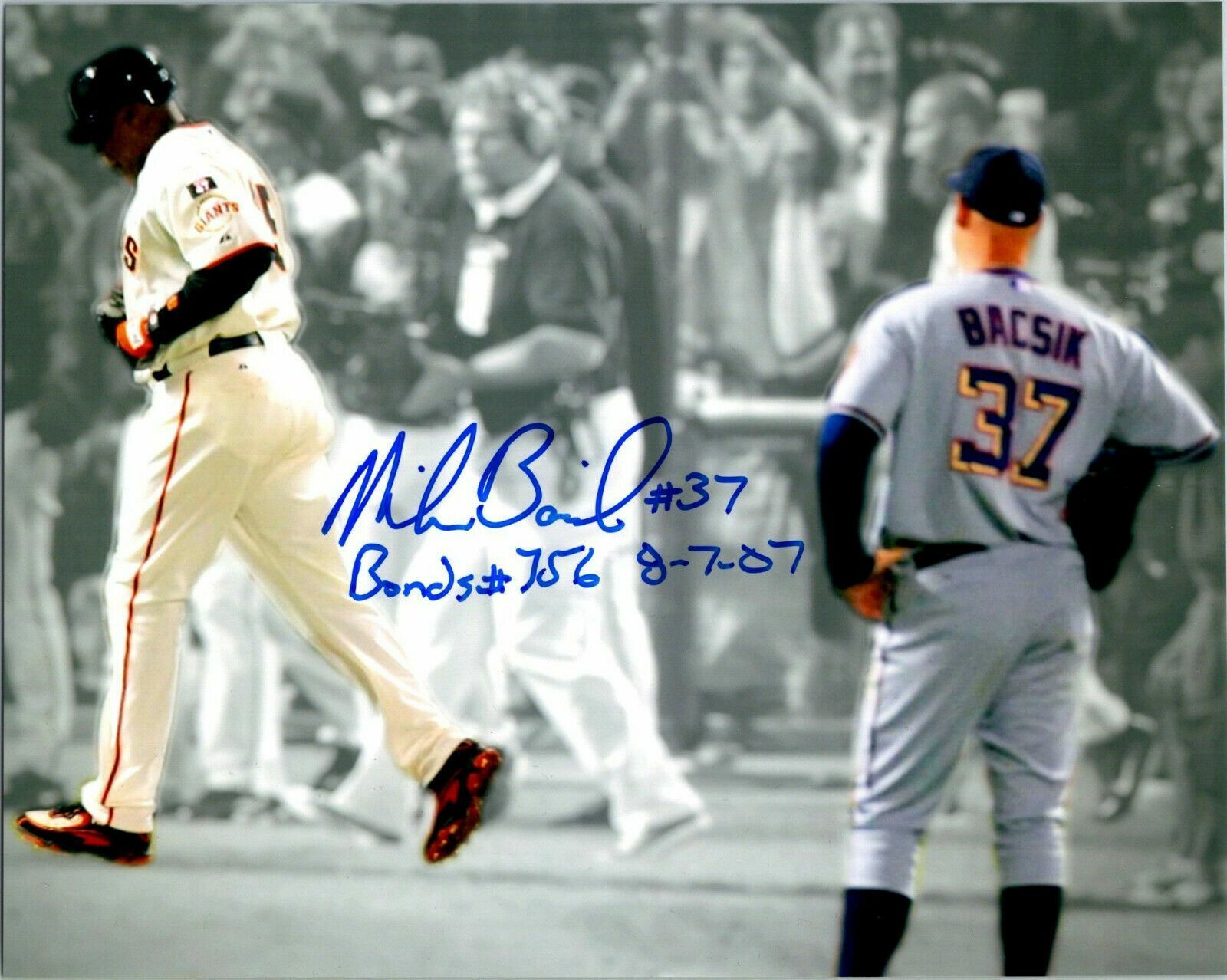 Mike Bacsik Signed 8x10 Photo Poster painting Autographed Bonds 756 HR Nationals AWM COA