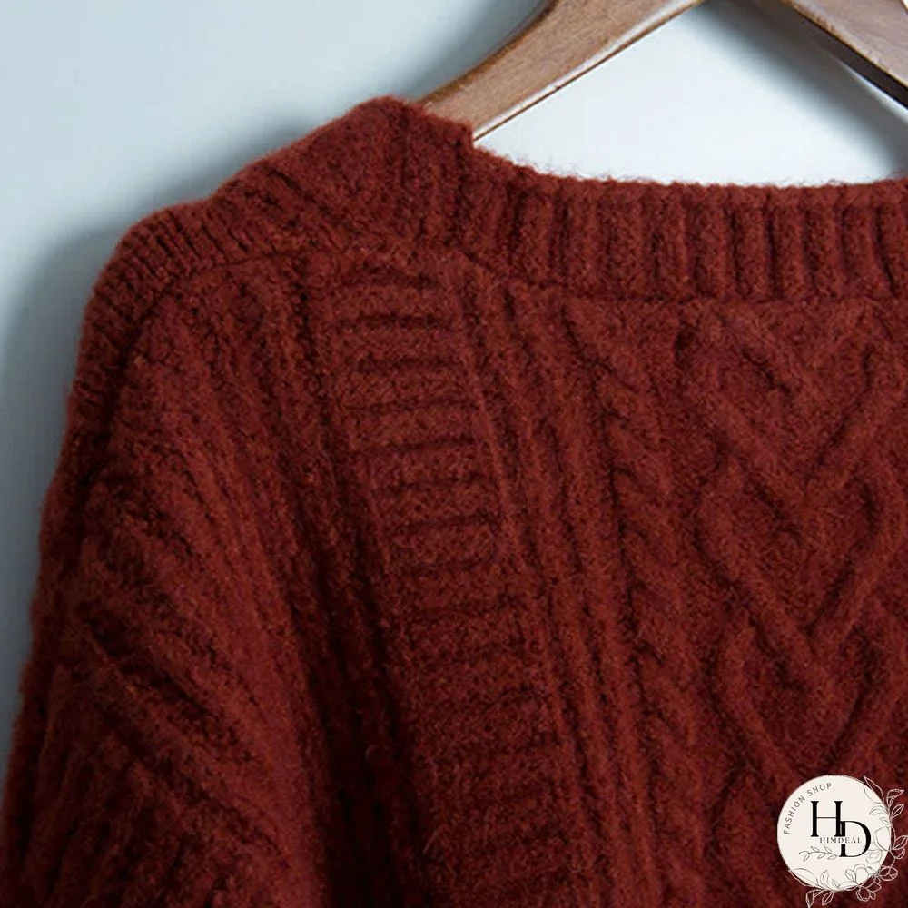 V-neck Cardigan Sweater Lapel Shirt Denim Pants Three Pieces Set