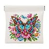Diamond Painting Butterfly and Flower PU Storage Bag Coin Purse