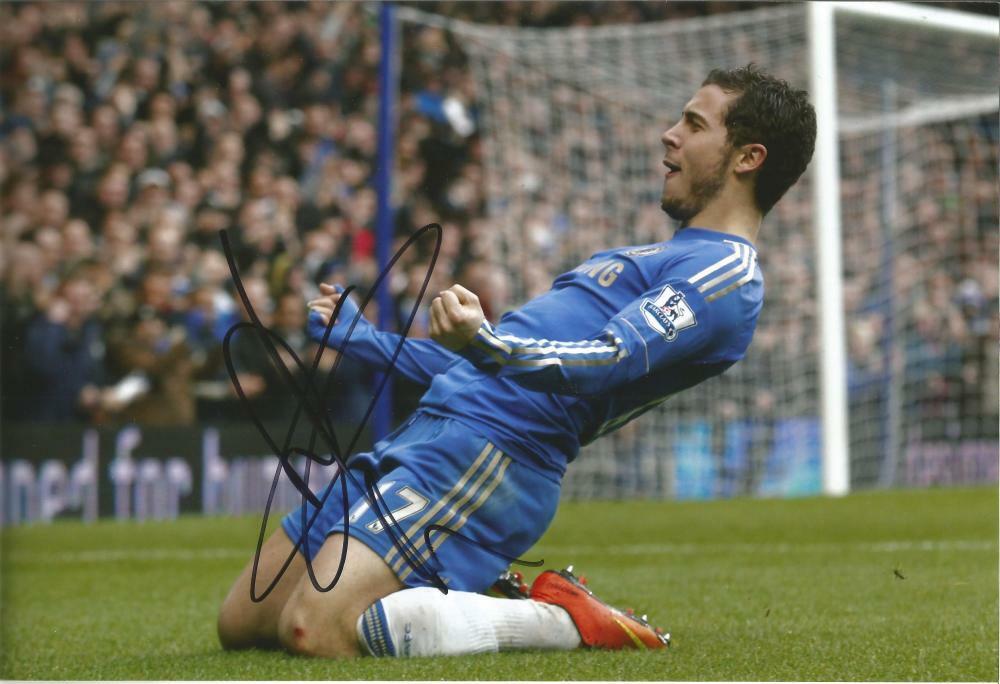 EDEN HAZARD Signed Photo Poster paintinggraph - Chelsea Real Madrid & Belgium Footballer reprint