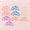 10 PACKS Hollow Out Colorful 10in1 Creative Shapes Paper Clips Office File Pins