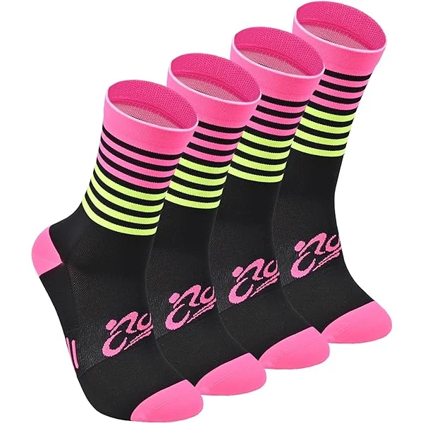 Mens and Womens Anti Odor Blister Resistant Seamless Thin Compression Quarter Crew Athletic Cycling Socks