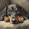Dachshund Full 14CT 2 Strands DIY Counted Cross Stitch Kits for Beginners Adults Home Decor Cross Stitch Patterns Arts Craft Kits 15.6x15.6In tapestrymarket