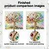 DIY Pearl Painting Four Seasons Tree for Home Decor with Frame(25x25cm)