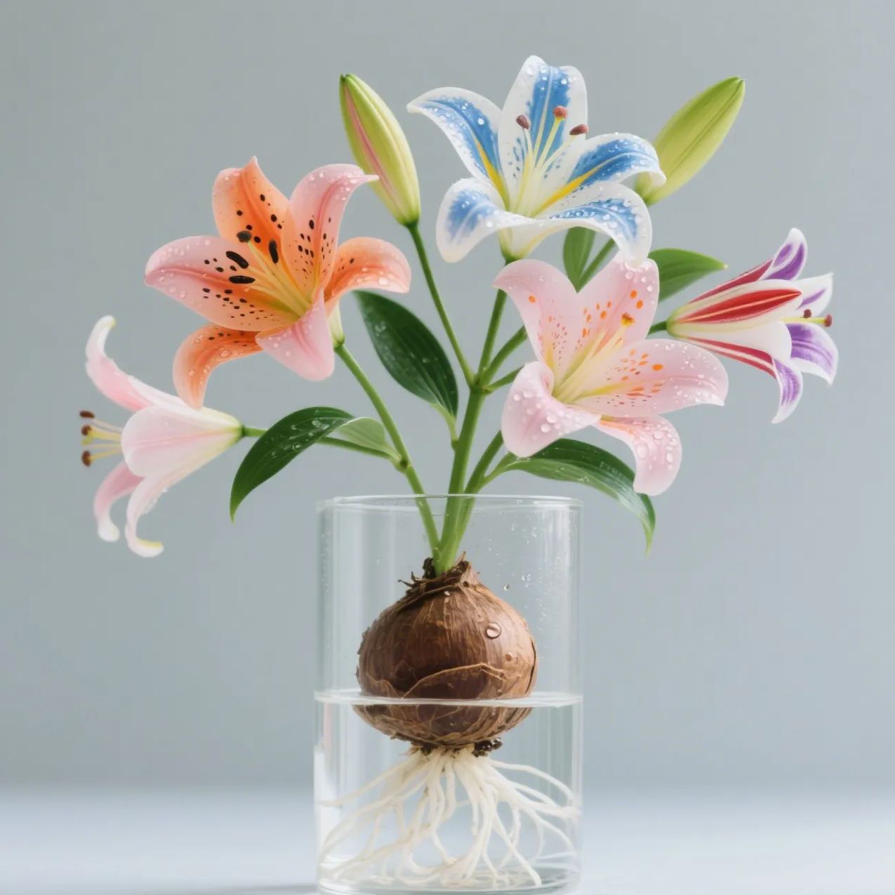 🌸 Water-Grown Lily – Fragrance & Elegance in a Glass! 🌿