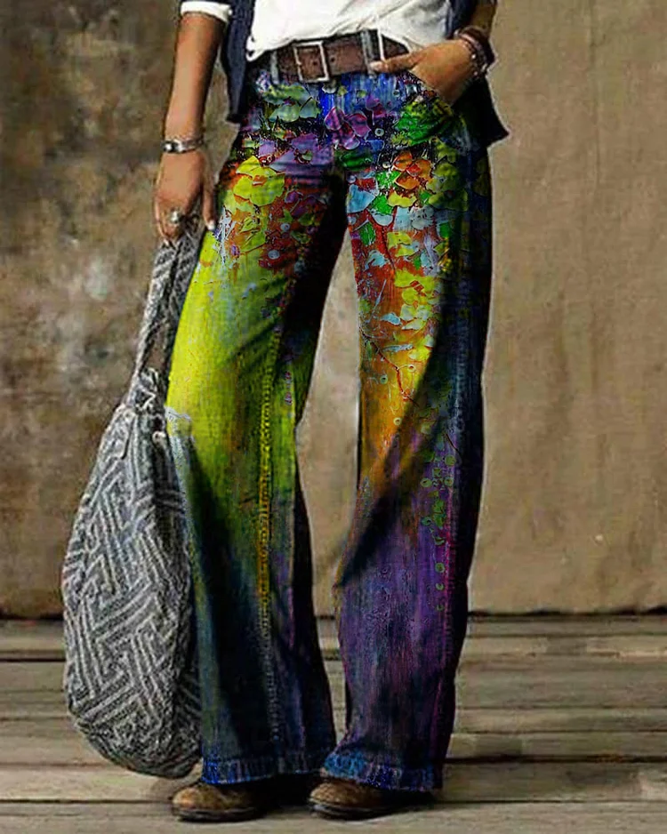 Floral Casual Pants