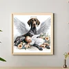 Diamond Painting-DIY Full Round Drill Angel Baby And Dog