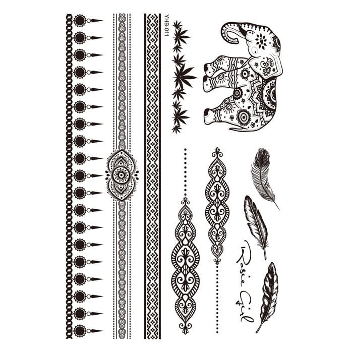 2021 New Fashion Geometry cool Temporary Tattoo Sticker Women Minimalist lines pattern Body Art New Design Fake Men Tattoos