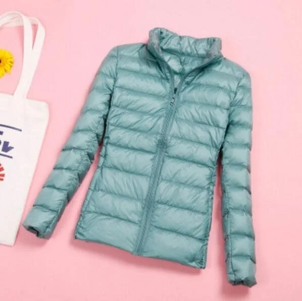 Down jacket women hooded ultra thin 90% Ultra Light duck down coat Female winter large sizes Solid Portable warm jackets woman