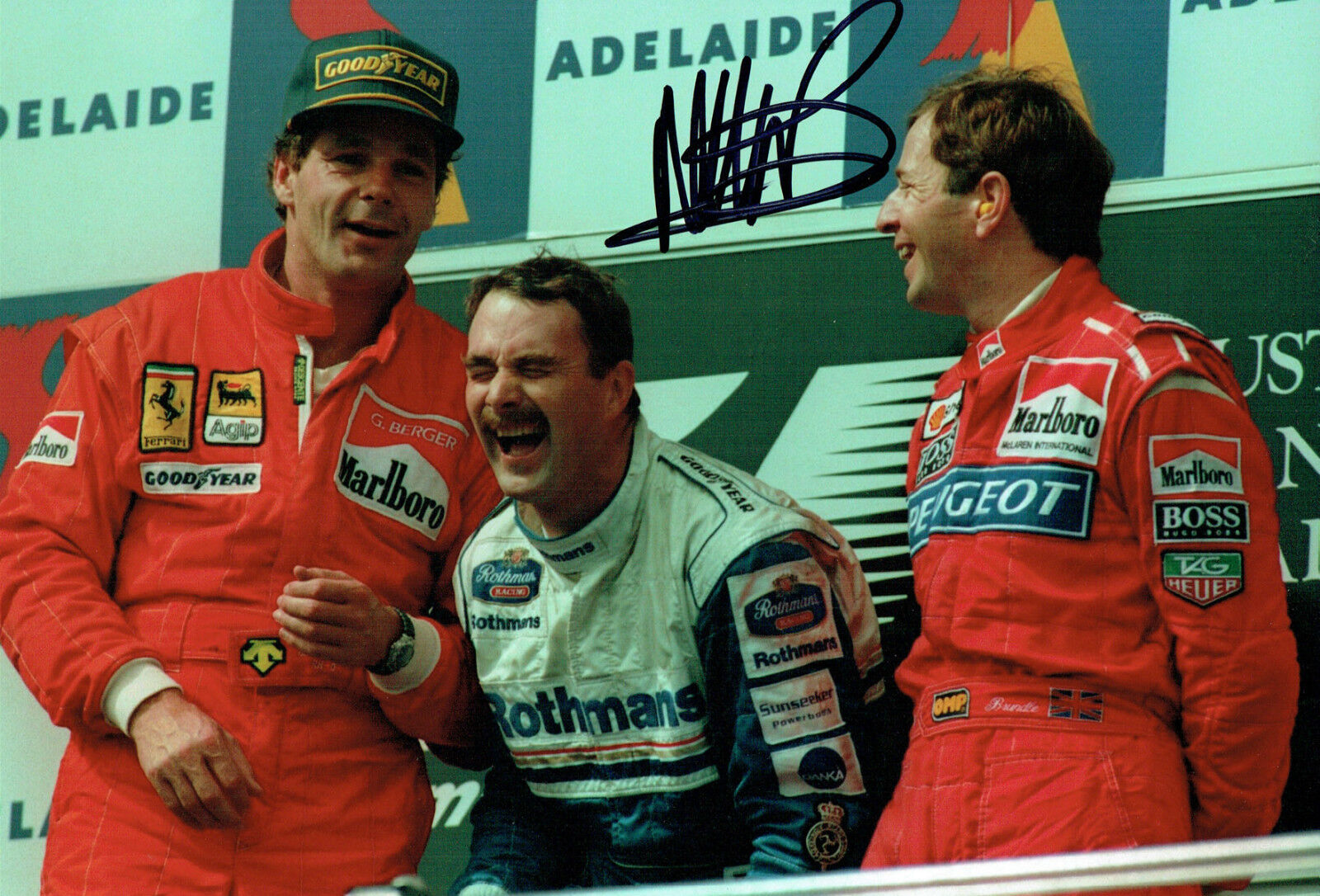 Martin BRUNDLE 12x8 SIGNED Photo Poster painting Australian GP F1 Genuine Autograph AFTAL COA