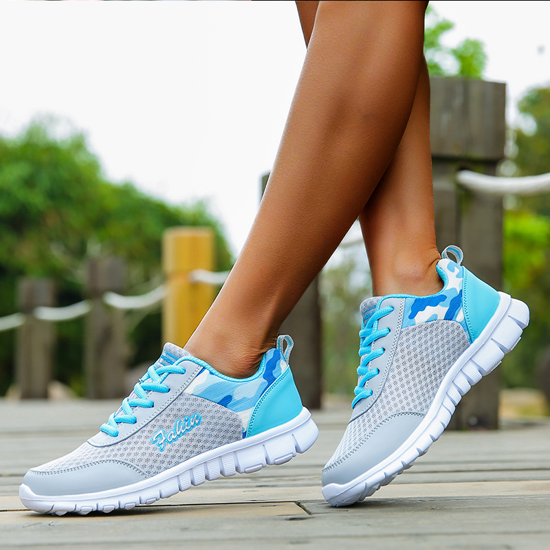 Women's Athletic Road Running Mesh Breathable Casual Sneakers