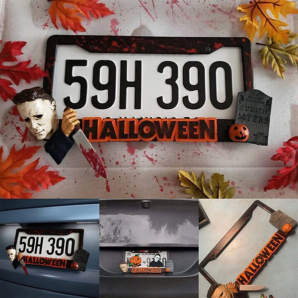 Michael Myers license plate frame