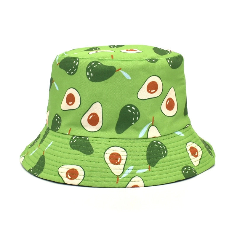 Fruit Printed Fisherman Hat Men’s Basin Hat Women’s Outdoor Sun Hat Double-sided Wearing Hat Trendy