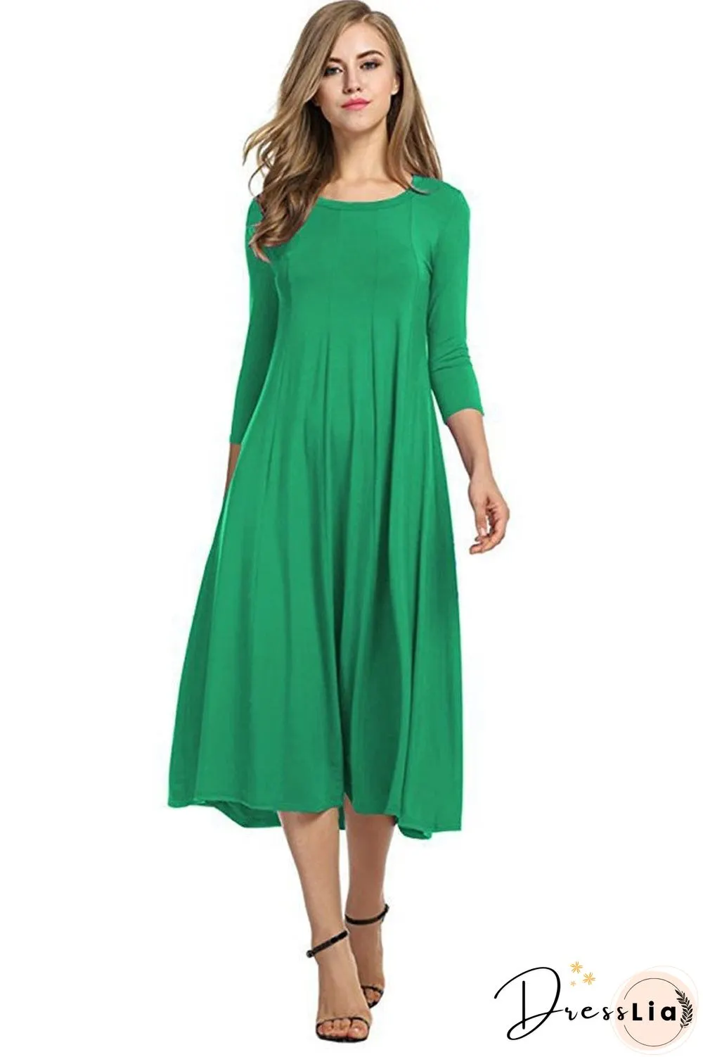 Casual Long Sleeve Pockets Casualdress