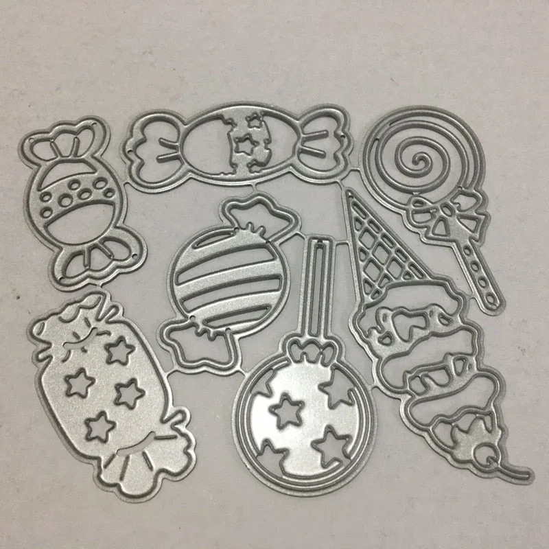 Candy Frame Set Metal Cutting Dies Lollipop Die Cut Stencil Scrapbooking Embossing 2019 New Christmas Craft Stamps And Dies