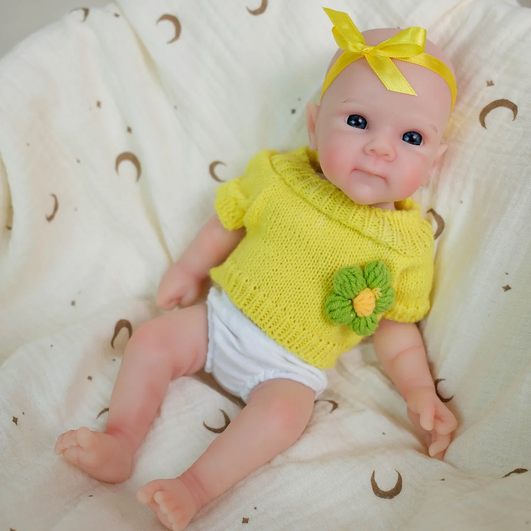 12inch Silicone Reborn Baby Short-Sleeved Yellow Sweater