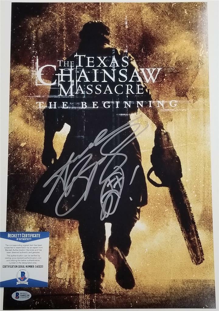 Andrew Bryniarski signed Texas Chainsaw Massacre 11x17 Photo Poster painting #1 ~Beckett BAS COA