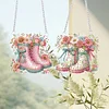 2 PCS Flower Water Shoes - 5D DIY Pendant