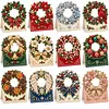 12Pcs DIY Pearl Diamond Painting Christmas Cards, 3D Greeting Card Craft Kits with Resin Pearls, Handmade Holiday Cards for Adults, Christmas Gifts & Decorations