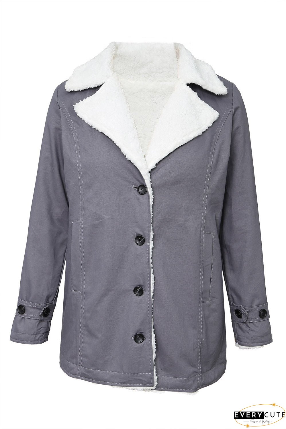 Winter Denim Jacket with Sherpa Trim