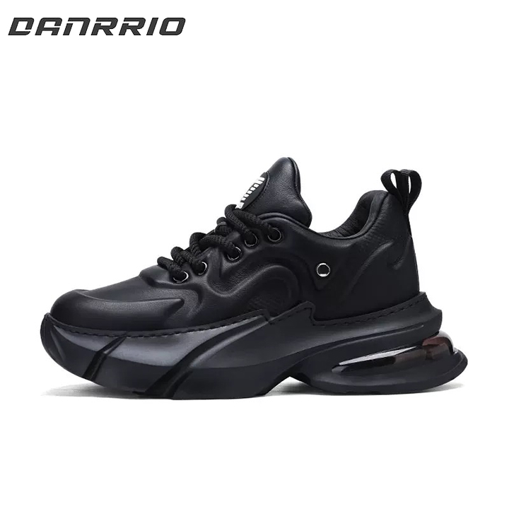 DANRRIO Leather Platform Casual Sneakers | Luxury Cowhide Daddy Shoes DANRRIO.COM DANRRIO