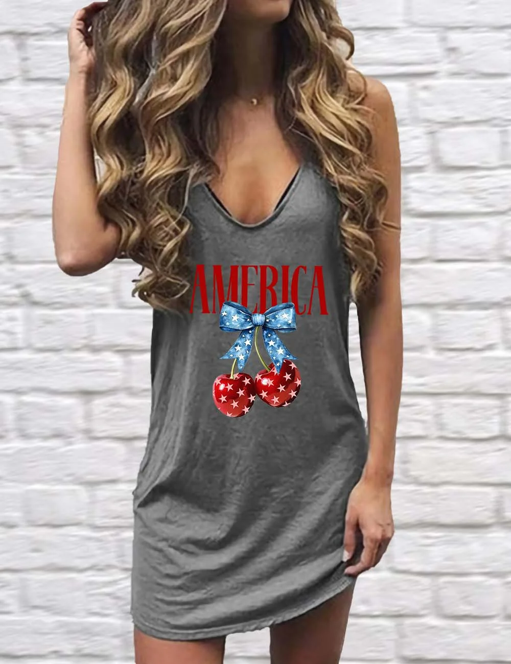 America Cherries Mini Dress