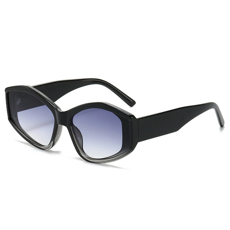 Casual Basic Minimalist Irregular Ac Cat Eye Full Frame Women’s Sunglasses