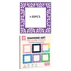 30PCS Colorful Reusable Diamond Painting Section Frame Release Film with Clear Window, Non-Stick Dust-Proof  Release Paper, Easy Peel Diamond Art Canvas Covers, DIY Diamond Painting Accessories for Adults