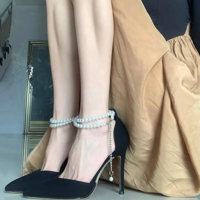 Breakj Breakj High Heels Women 2025 New Small Heel Small Velvet Small Fragrant Temperament With Skirt High Heels Single Shoes