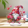 Diamond Painting Acrylic Valentines Day in February Gnome Ornaments Tabletop Home Office Decor