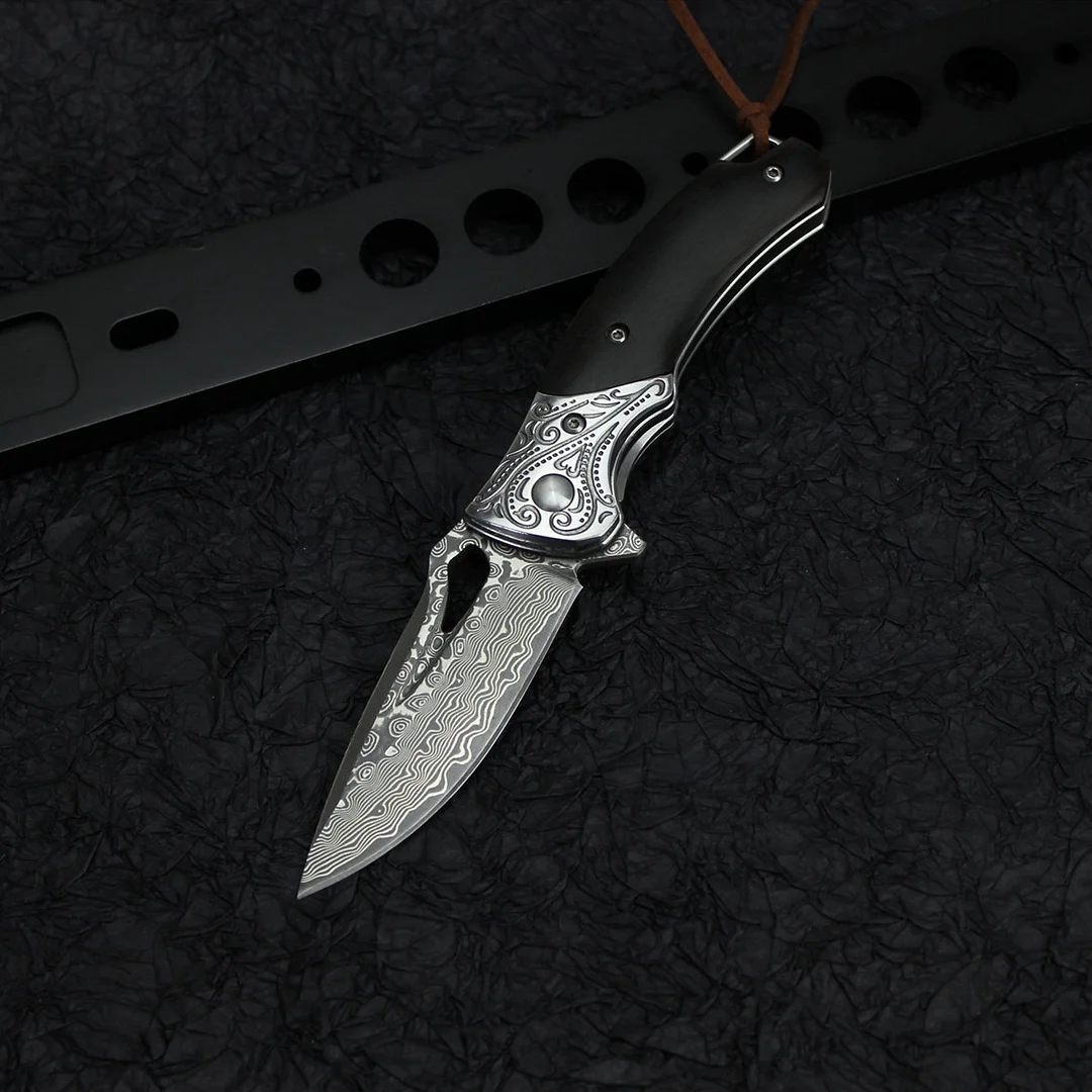 7" Heavy Damascus Etched