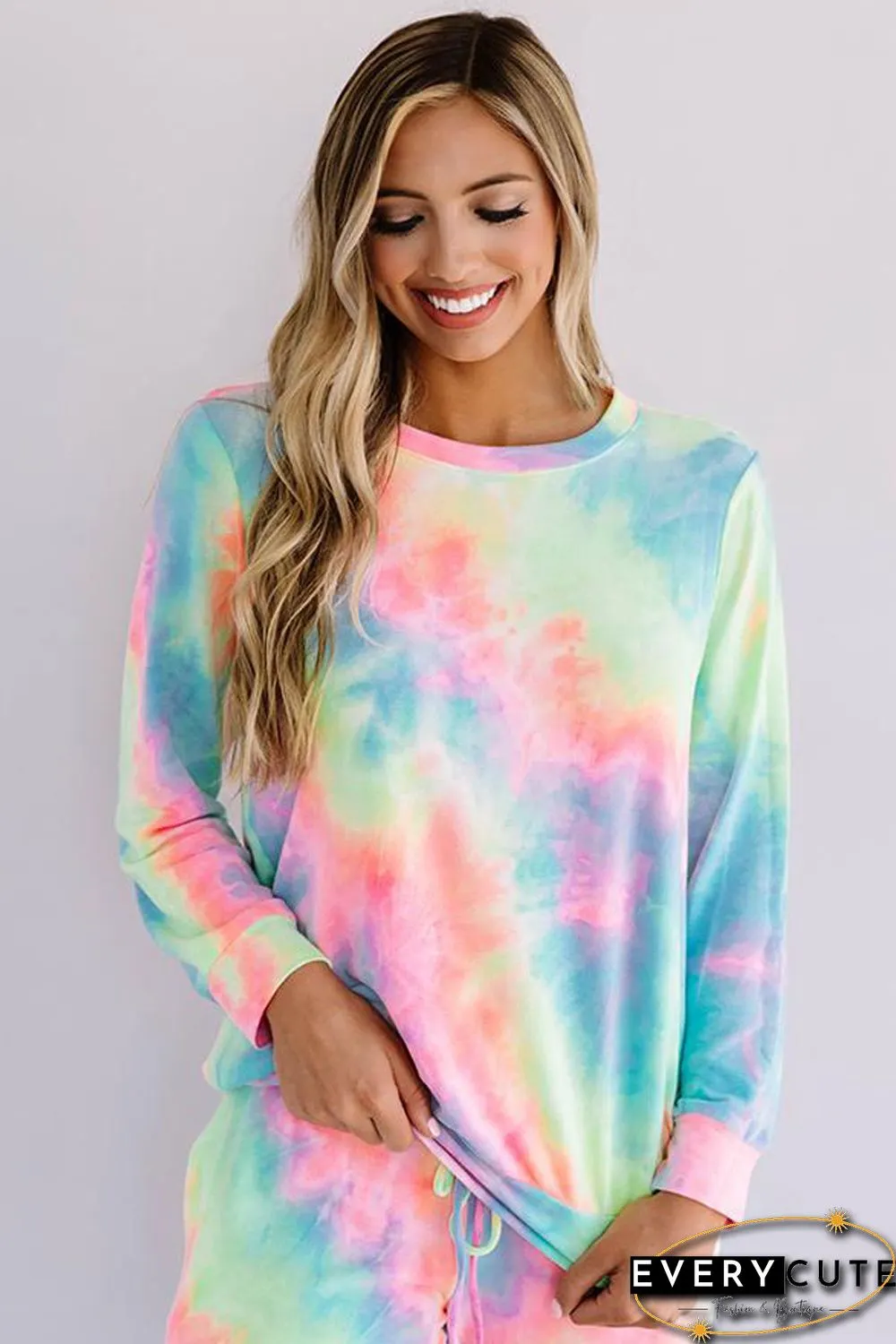 Pink Snuggle Down Tie Dye Lounge Set