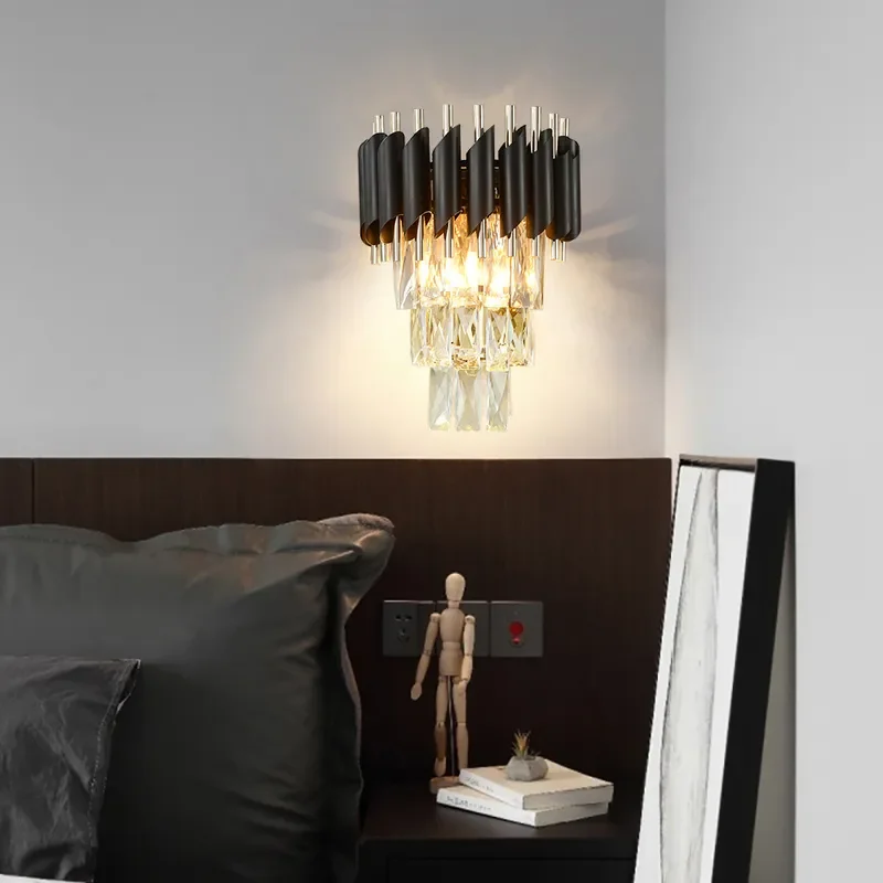 Modern Half-Circle Crystal Shade Sconce   JOSENART Josenart