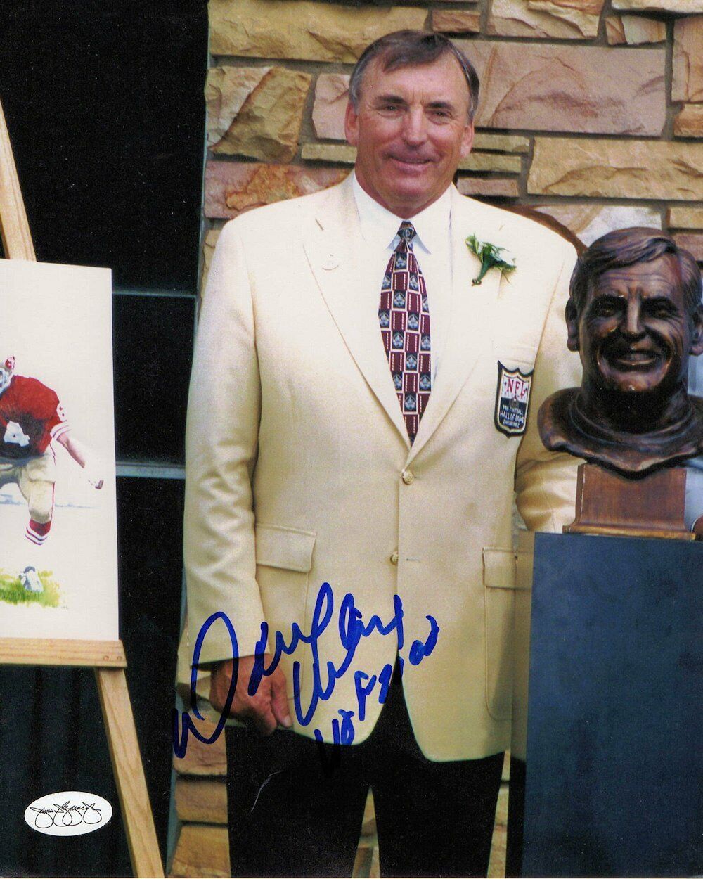 Dave Wilcox Autographed 8X10 Photo Poster painting San Francisco 49ers HOF 2000 Induction JSA