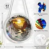 (18.5cm)DIY Acrylic Jigsaw Puzzle Window Hanging with Hanging Chain DIY Stained Glass Decoration Round Window Puzzle Decor for DIY Craft Project (Sunrise)