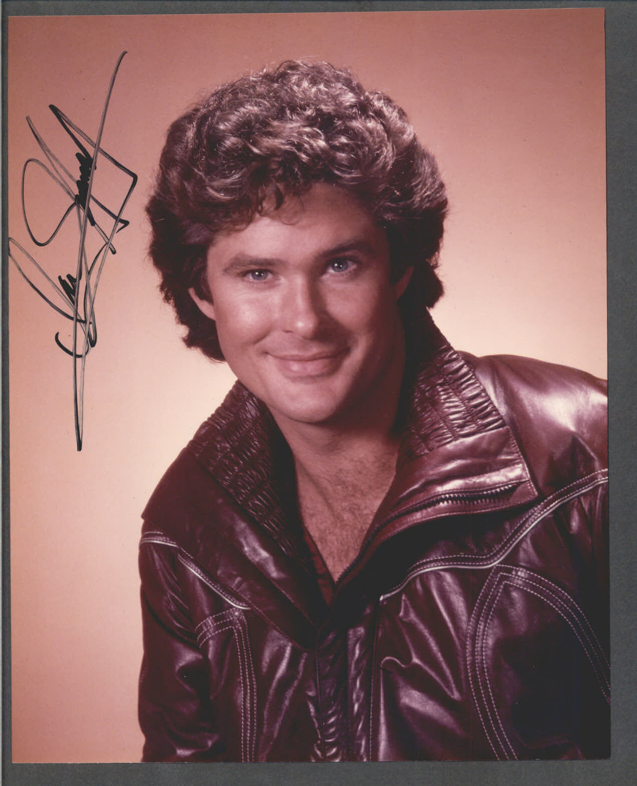 David Hasselhoff - Signed Autograph Color 8x10 Photo Poster painting - Knight Rider